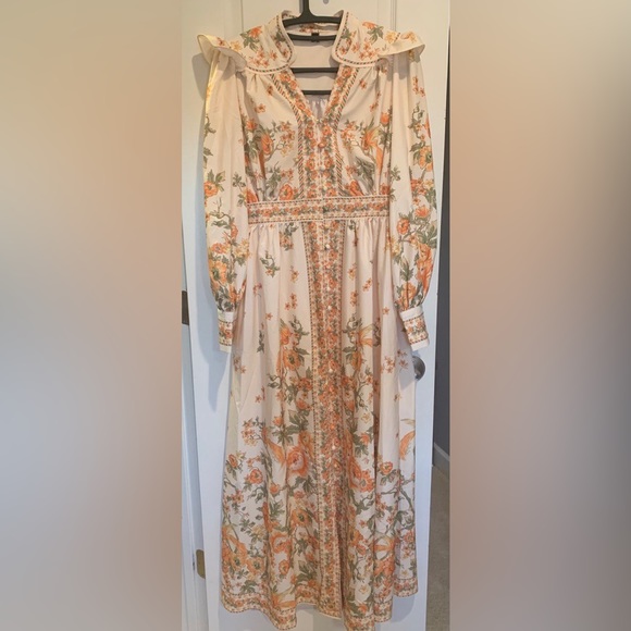 . Dresses & Skirts - Orange Cream Maxi Dress Flowy